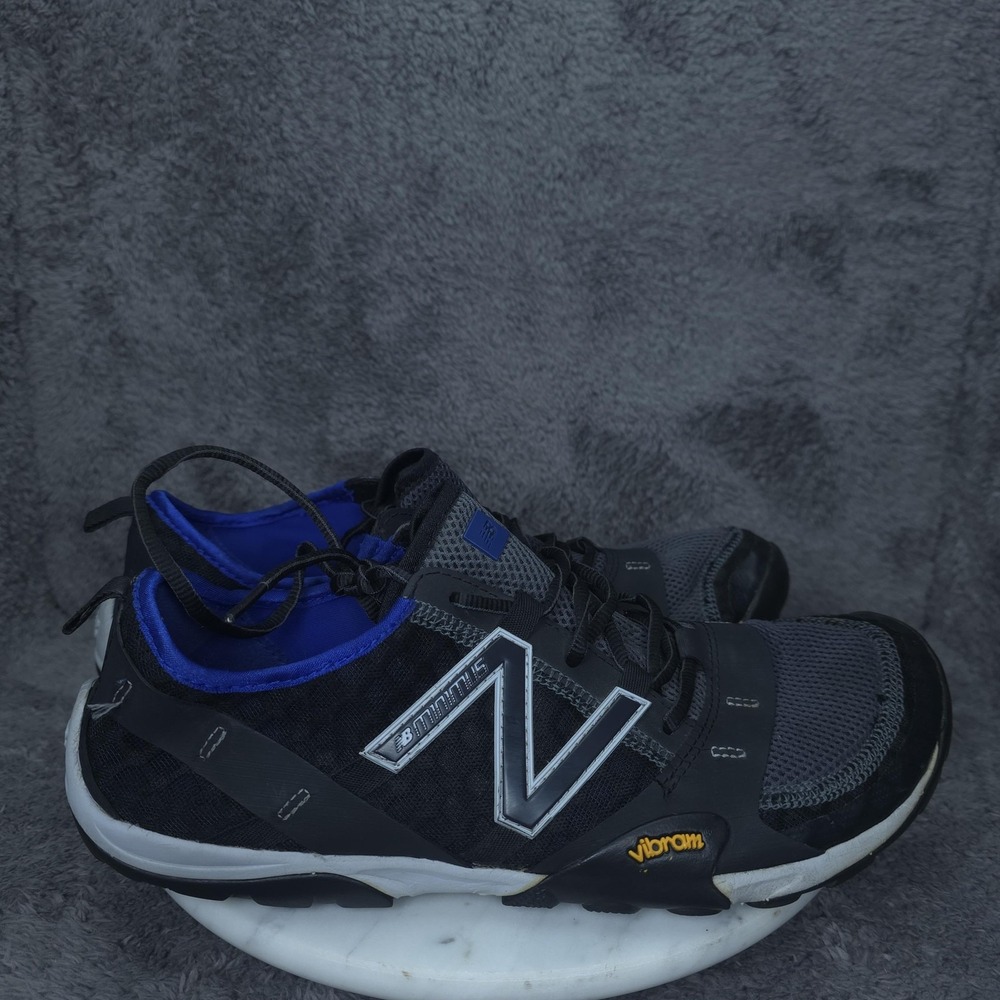 New Balance Minimus Shoes Mens Size 12 Black Blue Low Top Vibram Running MT10UB